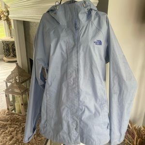 North Face light rain coat with hoodie attached